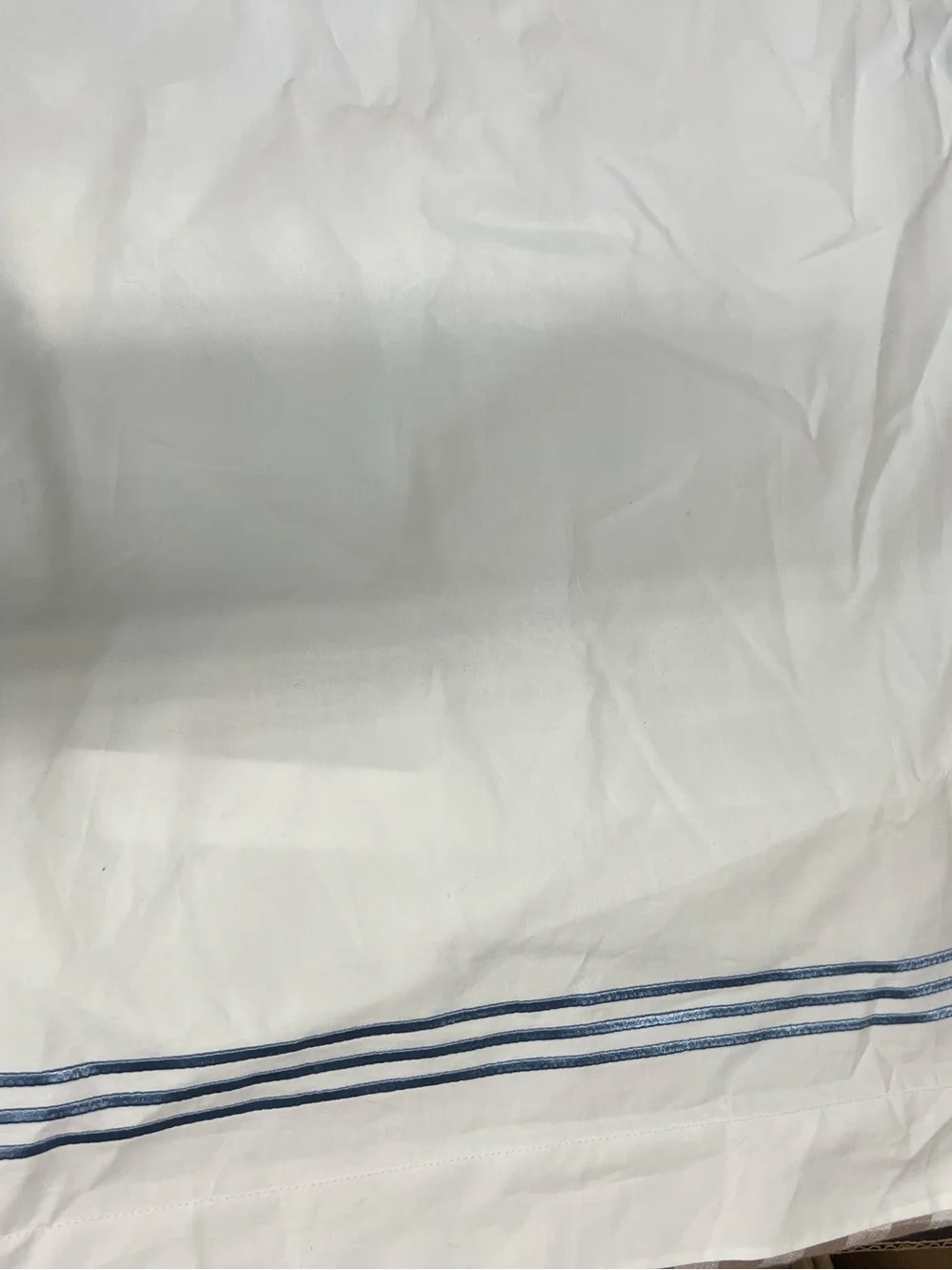 Pottery Barn grand pillow shams set of 2 blue embroidered bedding